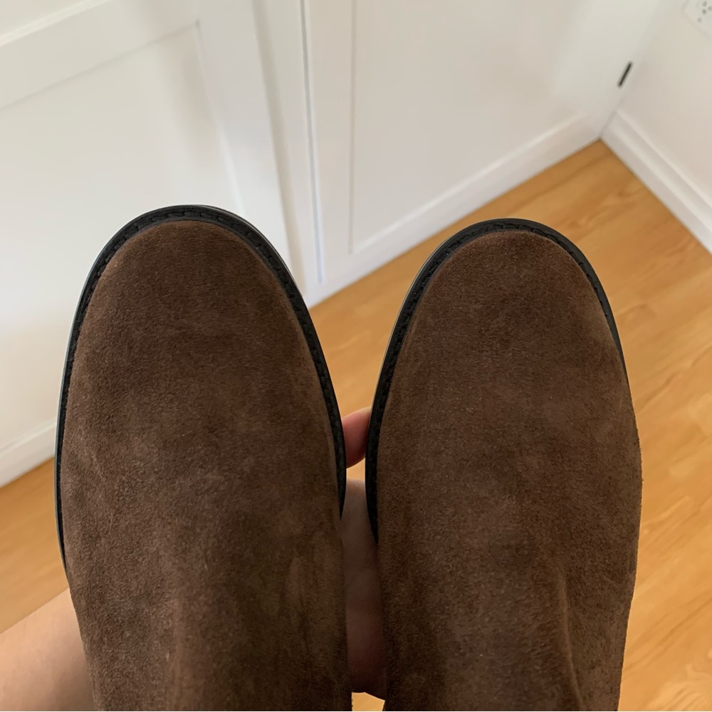 🎭 Flattered 🎭 Brown Suede Ankle Chelsea Boots size 38 - Picture 11 of 14
